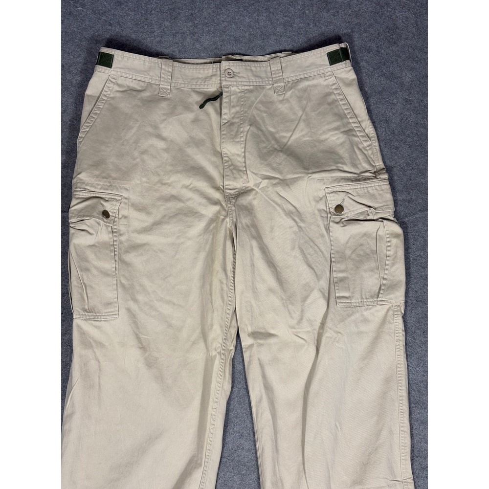 WWII Vintage Mens Khaki Cargo Pants 100% Cotton Tan 40R - Picture 2 of 11